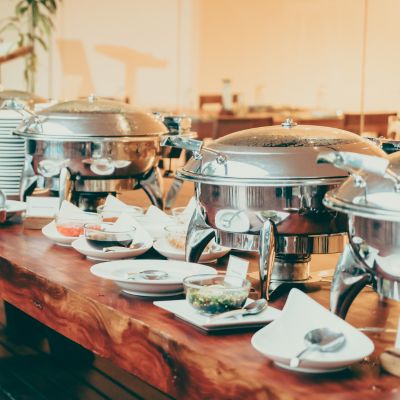 Buffet Setup in Event Hall